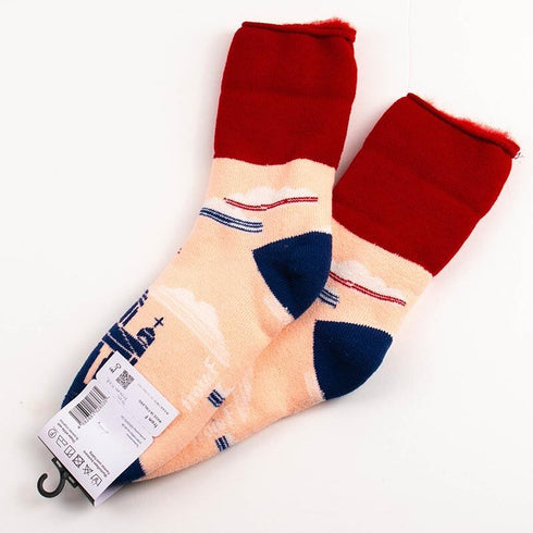 ソックス fromF モコモコソックス ヘルシンキ サーモンピンク サイズM 36-38 (22.5ー25cm)TV093MSPK